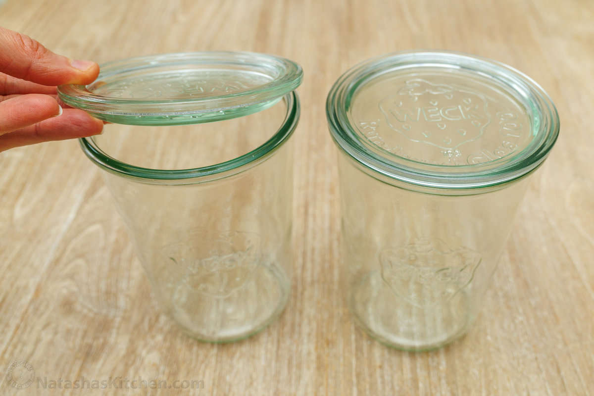 Weck jars with matching lids