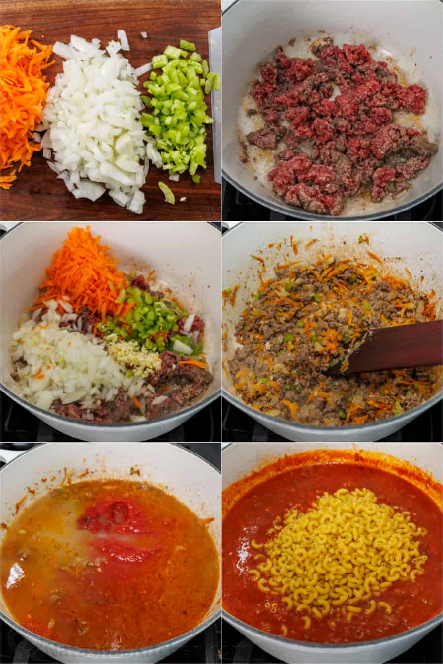 Step-by-step tutorial of how to make American Goulash