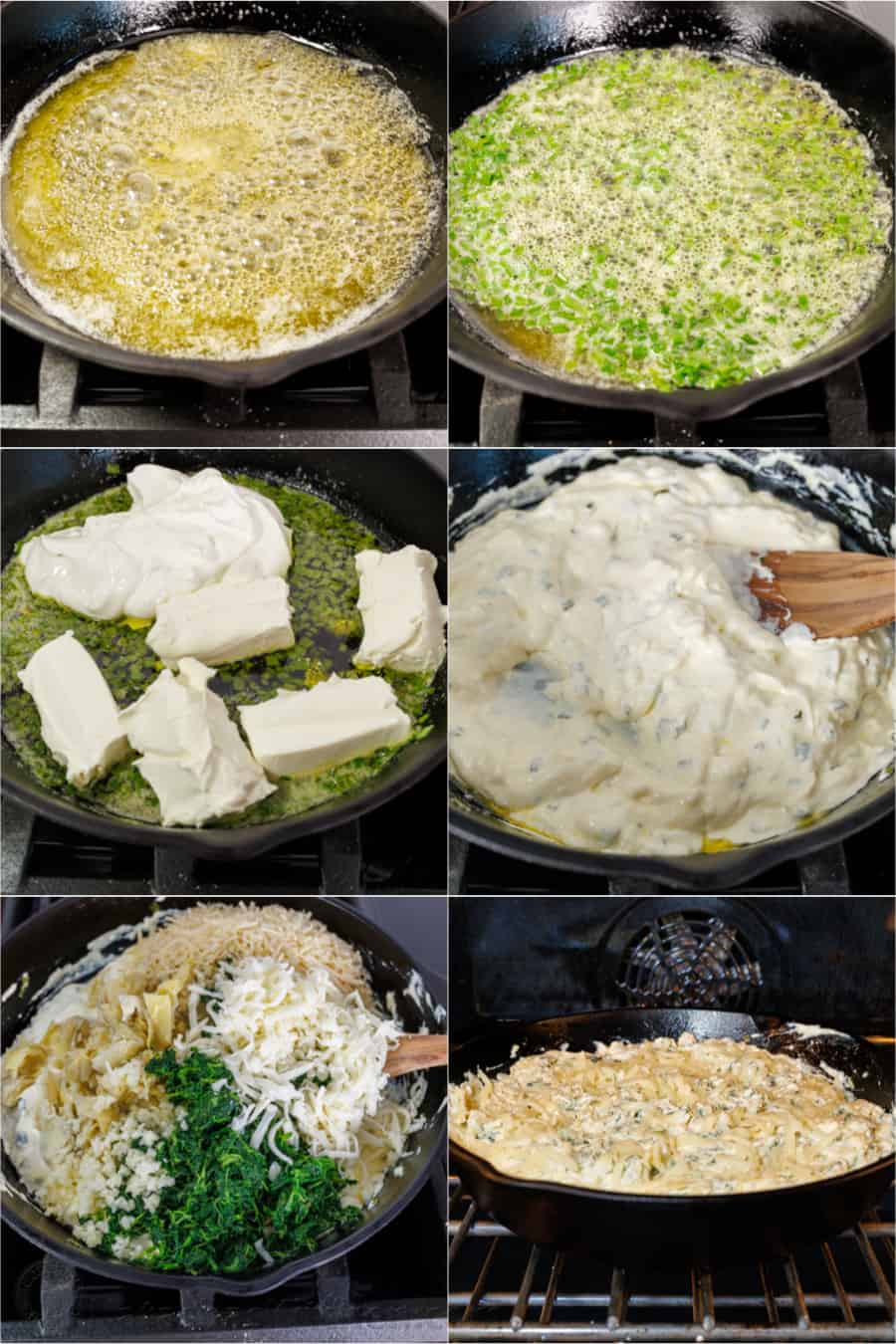 Step by step how to make Baked Spinach and Artichoke Dip