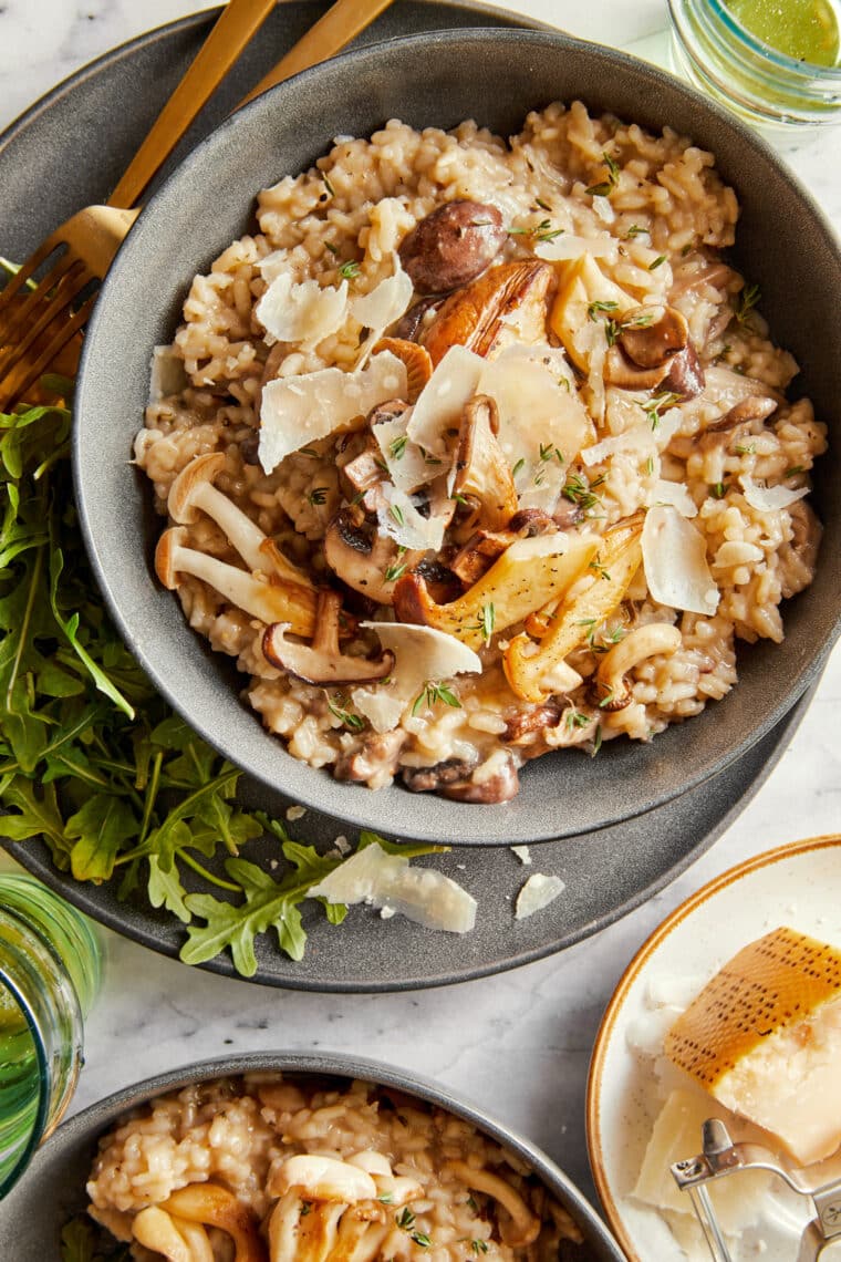 Mushroom Risotto - Nothing beats homemade risotto! So elegant, rich and oh so velvety-creamy, made with white wine, thyme, and fresh Parmesan.