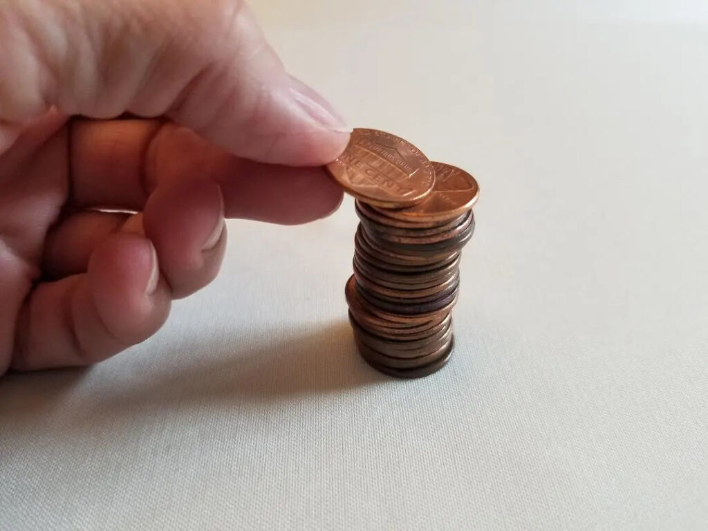 Stacking Pennies- Minute to Win It games for Kids