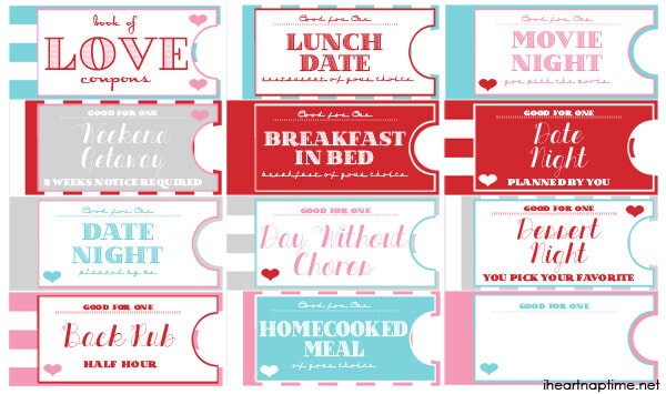 Printable Love Coupon Book