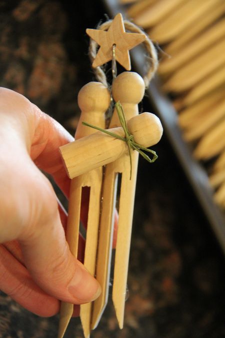 DIY Clothespin Nativity Ornaments