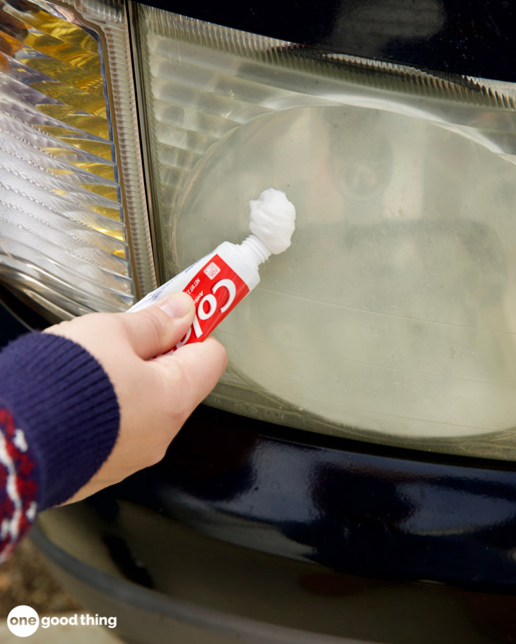 cleaning headlights