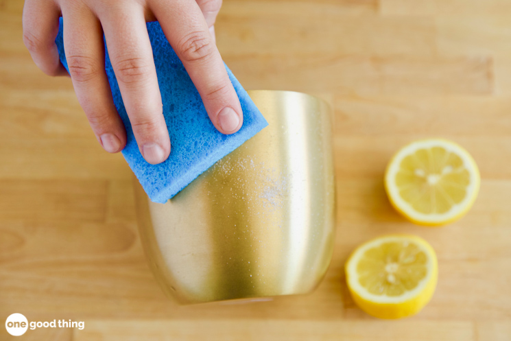 Use lemon peel with baking soda or cream of tartar to polish stainless steel, brass, copper, and chrome.