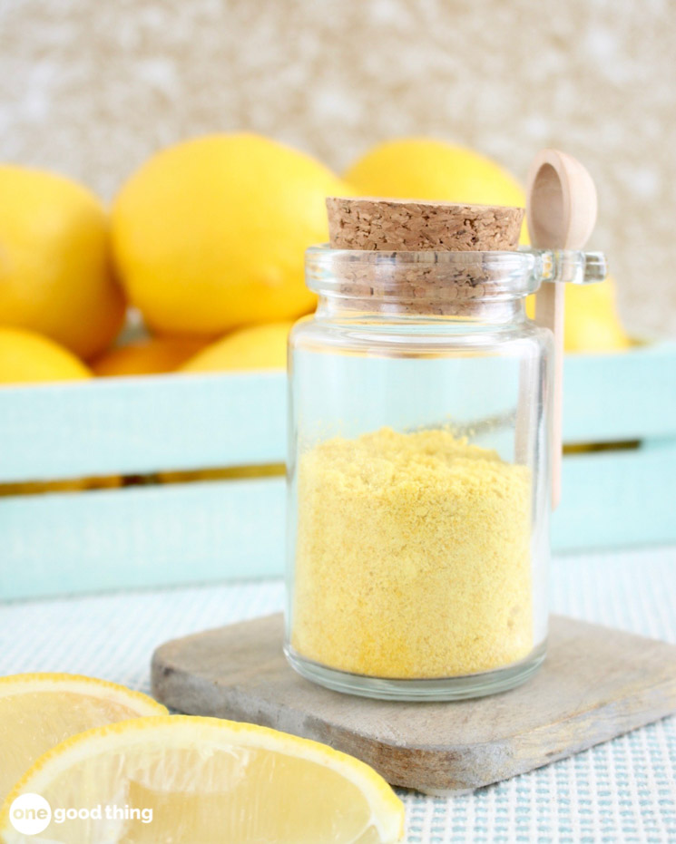 Use dried lemon peel to make lemon powder that can be used in a wide variety of cooking, cleaning, and personal care recipes.