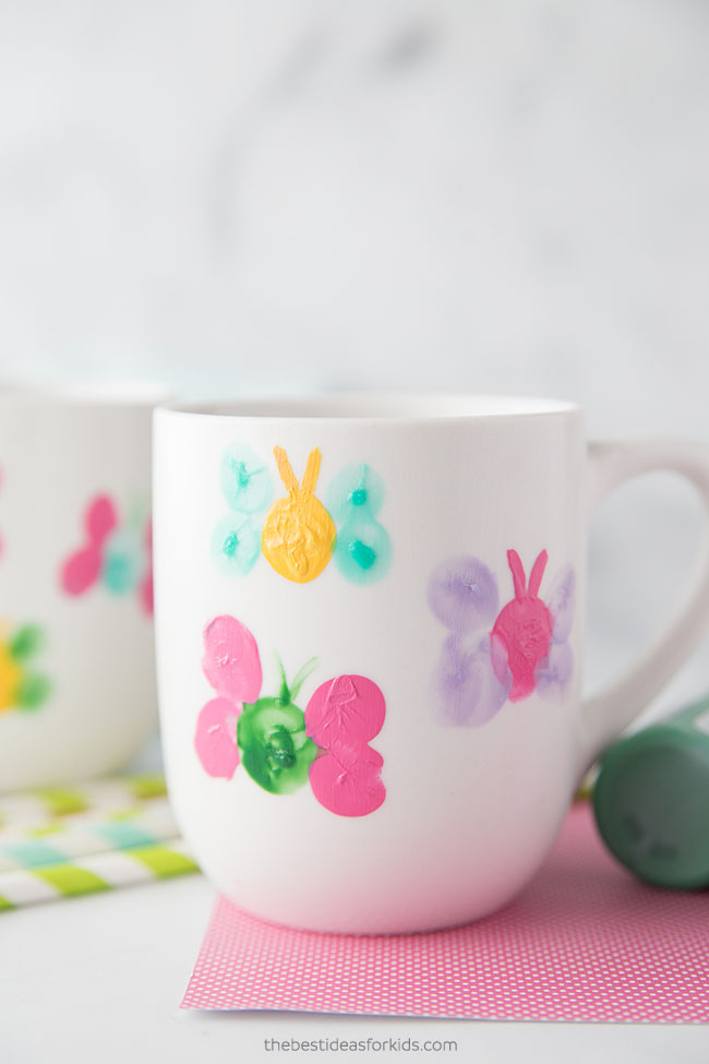 Fingerprint Butterfly Mug- Mother's Day Craft